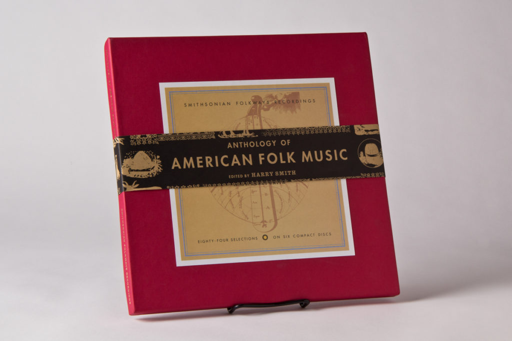 Simple photograph of The Anthology of American Folk Music CD set.