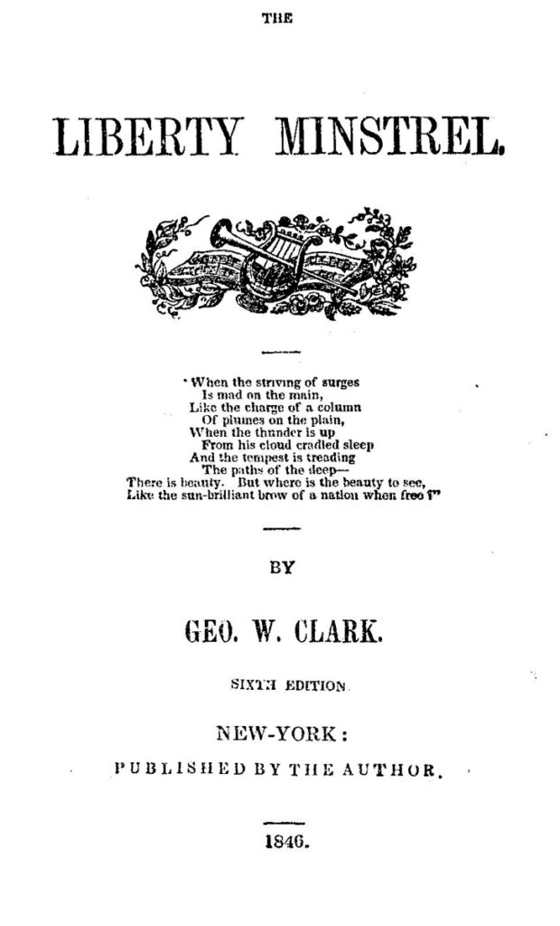 Title page for The Liberty Minstrel