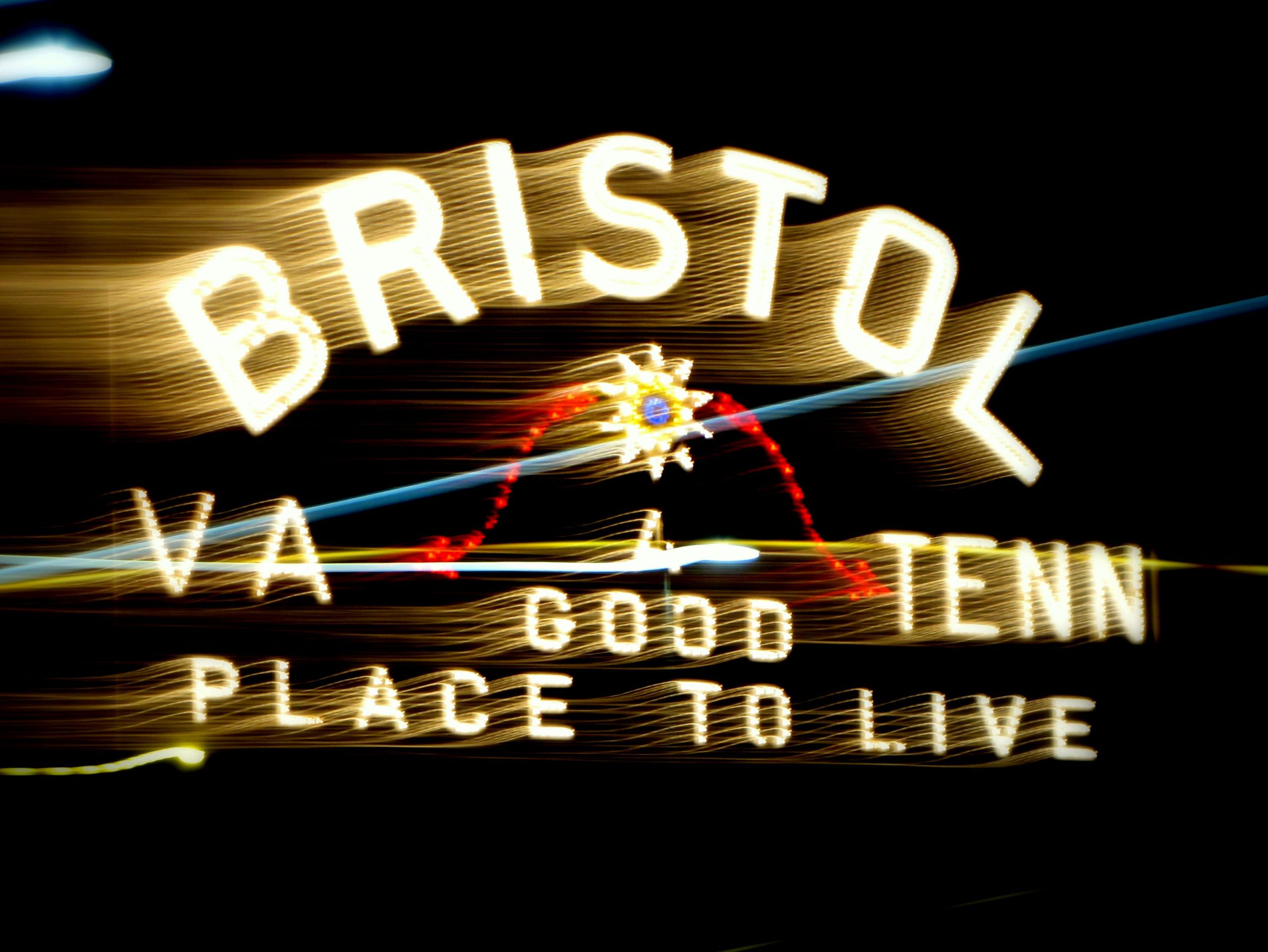 The iconic Bristol sign reads: Bristol VA Tenn A Good Place to Live
