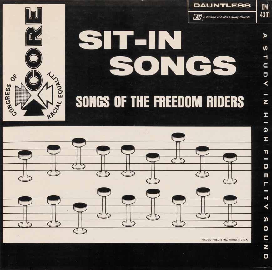 The album cover shows the CORE logo, the title, and a series of music notes in the form of diner counter stools.