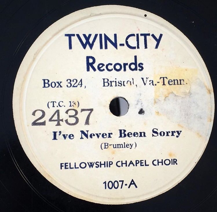 Twin-City Records label for Fellowship Chapel Choir record