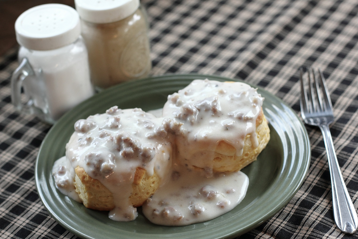 Hot Buttered Biscuits, Spicy Sausage Gravy: Southern Cooking at Its Best