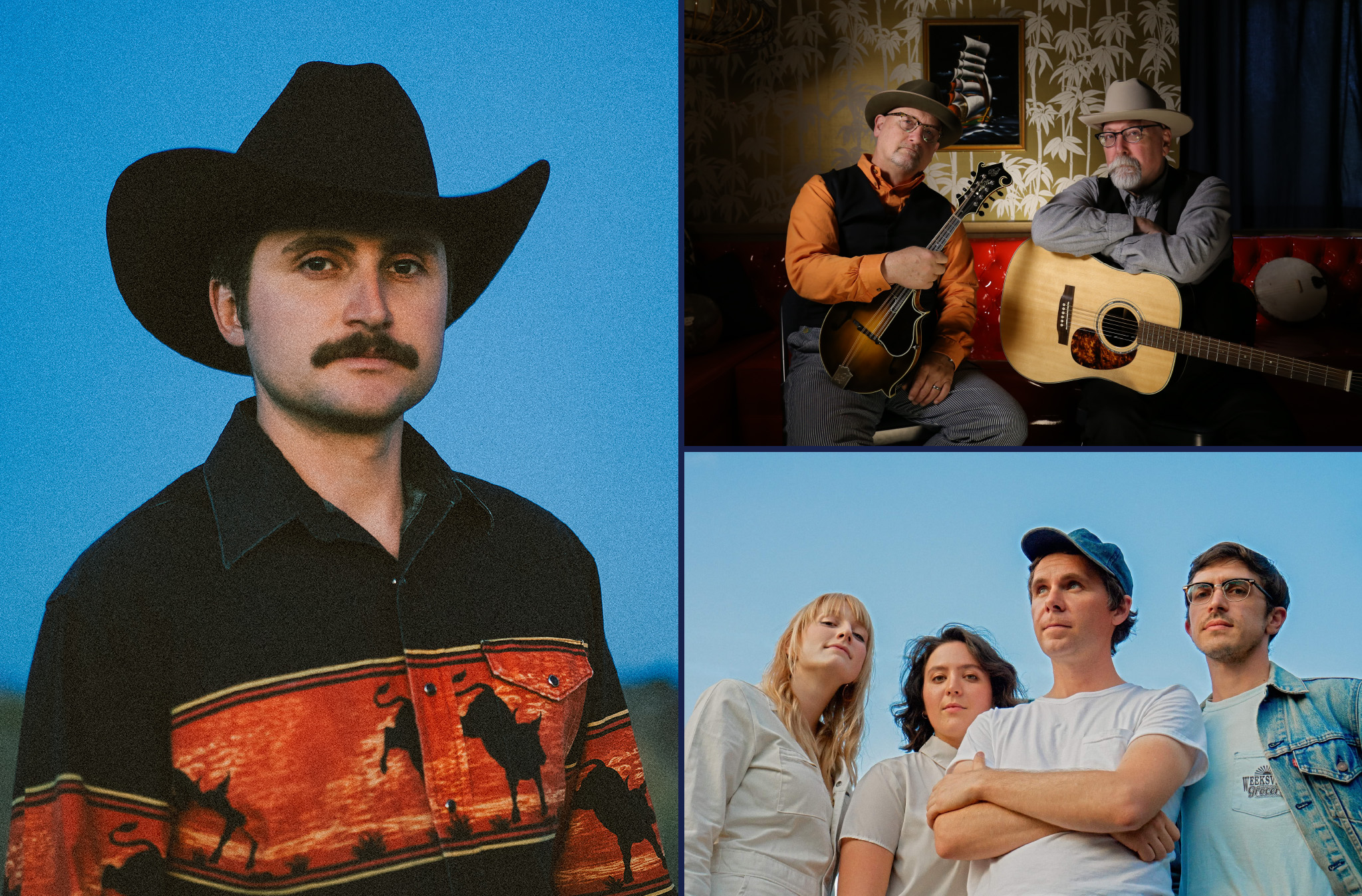 Photo collage of Jesse Daniel, Compton and Newberry, and Bill and the Belles