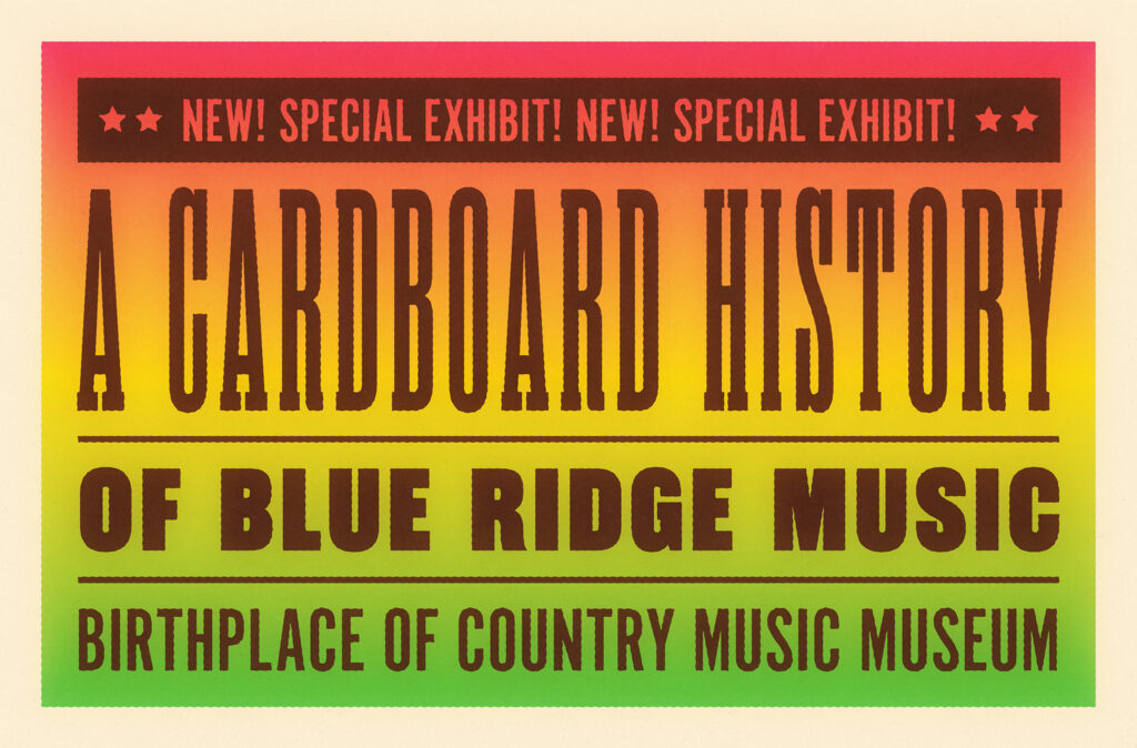 A Cardboard History of Blue Ridge Music graphic.