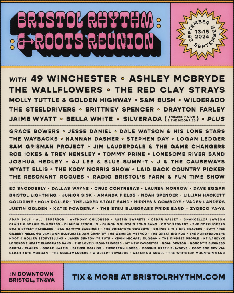 Bristol Rhythm & Roots Reunion 2024 Lineup Graphic