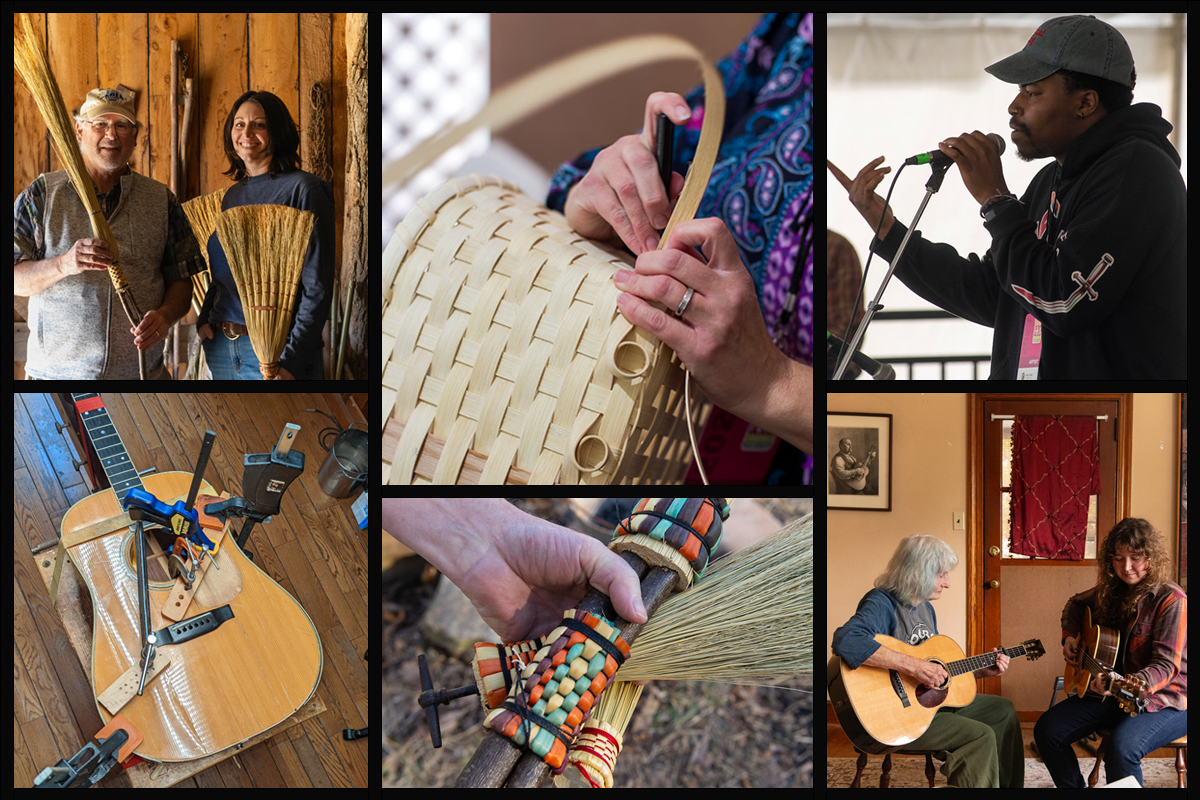 Bristol Roots Project photo collage of traditional artists and their crafts.
